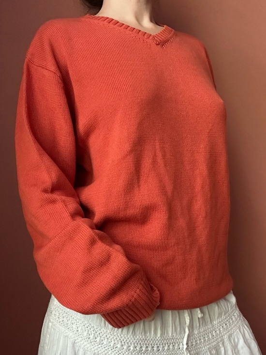 Knightsbridge Sweaters - Knightsbridge orange oversized knit sweater